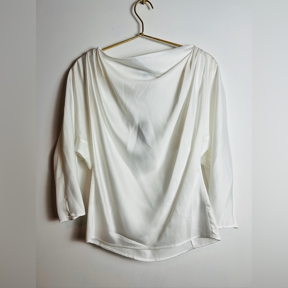 Donna Karan White Eyelet Peplum Blouse - Picture 1 of 12